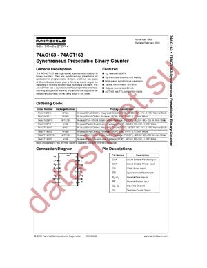 74ACT163PC datasheet  